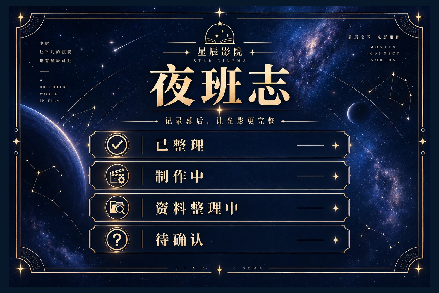 夜班志内容整理状态